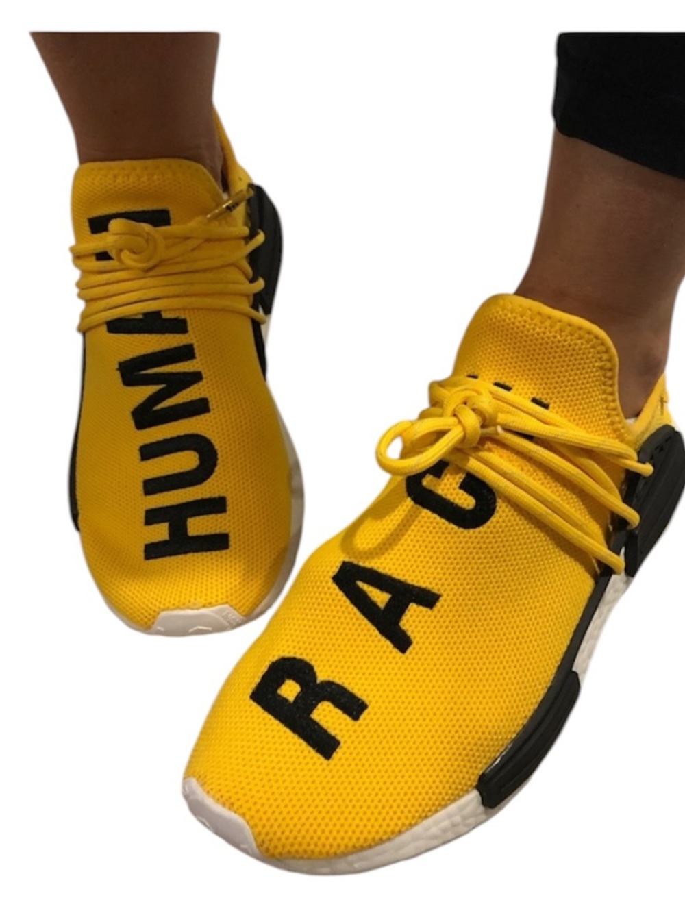 Pharrell Williams Human race Adidas Yellow Sneakers size 6.5